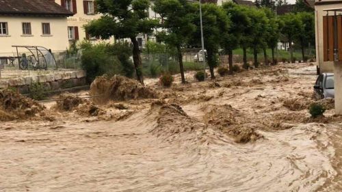 Bild «Hochwasser in Schleitheim und Beggingen im Juli 2021. Schadenssumme 7 Mio. Franken.» Link zur Bildvergrösserung.